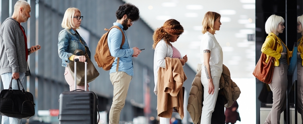 Line at the airport