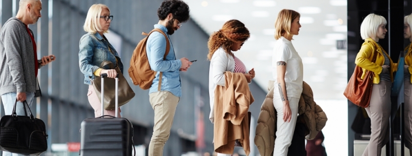 Line at the airport