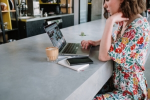 Woman on her laptop