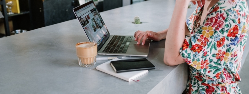 Woman on her laptop